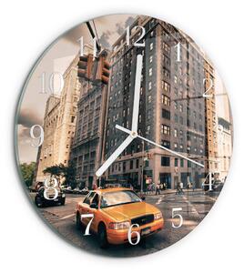 Skleněné hodiny na stěnu Taxi zsob-fi30-00083962