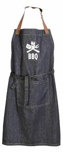 DekorTextil Zástěra kuchyňská Jeans BBQ s kapsou - šedomodrá