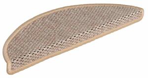Samolepící nášlapy na schody vzhled sisal 15ks 56x17x3cm béžové