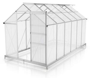 Hliníkový skleník se základem, 7,2 m²