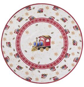 Villeroy & Boch, Kusový koberec Villeroy & Boch Toy's delight 106276 Cream, Red kruh, 160x160 (průměr) kruh, červená, obývací pokoj