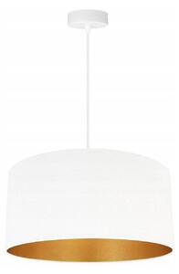 Závěsné svítidlo Mediolan, 1x bílé/zlaté textilní stínítko, (výběr ze 2 barev konstrukce), (fi 40cm)