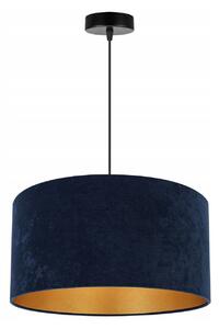 Závěsné svítidlo Mediolan, 1x tmavěmodré/zlaté textilní stínítko, (fi 40cm)