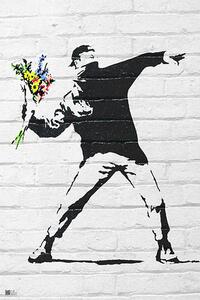 Plakát, Obraz - Banksy street art - Graffiti Throwing Flow, (61 x 91.5 cm)