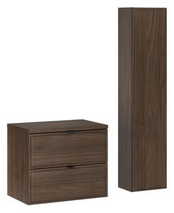 Comad Koupelnová sestava Villa s deskou a skříňkami 60 cm ořech
