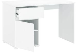 TEMPO PC stůl 1D1S / 120, bílý lesk, LINDY