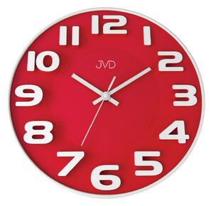 JVD Dětské červené čitelné nástěnné hodiny JVD HA5848.4