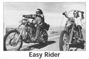 Plakát, Obraz - EASY RIDER - riding motorbikes (B&W), (102 x 69 cm)