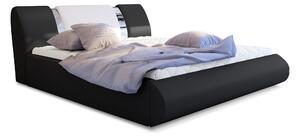 Manželská postel 140 cm Fabio (černá + bílá) (s roštem a úl. prostorem). Vlastní profesionální přeprava až k Vám domů 1041652