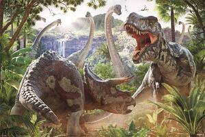 Plakát, Obraz - David Penfound - Dinosaur Battle, (91.5 x 61 cm)