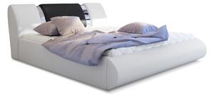 Manželská postel 180 cm Fabio (bílá + černá) (s roštem a úl. prostorem). Vlastní profesionální přeprava až k Vám domů 1041679
