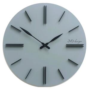 JVD Designové minimalistické šedivé dřevěné hodiny JVD HC38.1 (hodiny o průměru 500mm)