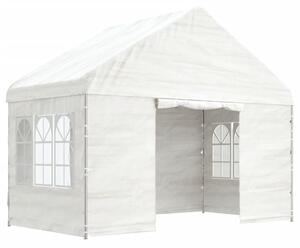 Altán se střechou bílý 4,08 x 2,23 x 3,22 m polyethylen