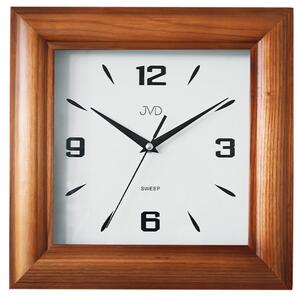 JVD Dřevěné netikající tiché nástěnné hranaté hodiny JVD NS20183.2 ( )