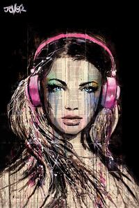 Plakát, Obraz - Loui Jover - DJ Girl, (61 x 91.5 cm)