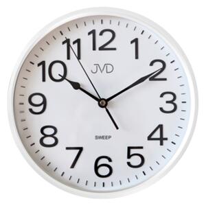 JVD Tiché netikající přehledné bílé hodiny JVD HP683.6