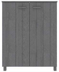 Botník HAMAR tmavě šedý 85 x 40 x 108 cm masivní borovice