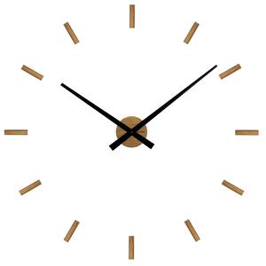 VLAHA Dubové nalepovací hodiny VLAHA MINIMAL vyrobené v Čechách s černými ručkami VCT1042 (nalepovací dubové dřevěné hodiny)