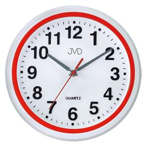 JVD Netikající červené nástěnné hodiny JVD quartz HA41.4