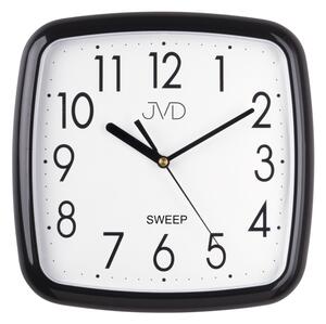 JVD Černé moderní nástěnné netikající tiché hodiny JVD sweep HP615.11