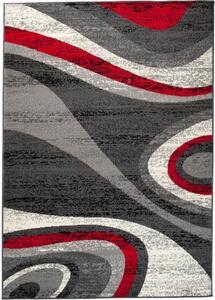 Makro Abra Kusový koberec CHEAP D317A tmavě šedý červený Rozměr: 250x350 cm