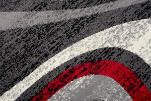 Makro Abra Kusový koberec CHEAP D317A tmavě šedý červený Rozměr: 60x100 cm
