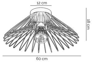 ONLI - Stropní svítidlo DUCCIO 1xE27/22W/230V pr. 60 cm černá