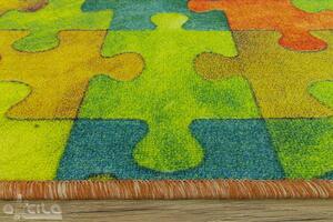 Betap Dětský kusový koberec Puzzle multicolor vícebarevný Rozměr: 250x400 cm