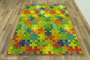Betap Dětský kusový koberec Puzzle multicolor vícebarevný Rozměr: 100x150 cm