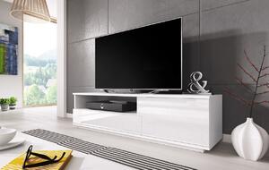 Televizní stolek MUZA 138 bílý lesk