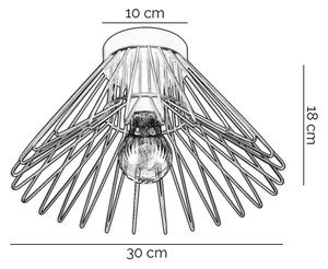ONLI - Stropní svítidlo DUCCIO 1xE27/22W/230V pr. 30 cm černá