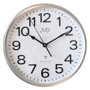 JVD Rádiem řízené přehledné přesné stříbrné hodiny JVD RH683.2