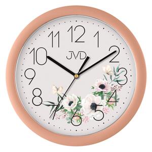 JVD Nástěnné dívčí hodiny s květinovými motivy JVD HP612.D9