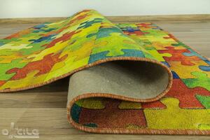 Betap Dětský kusový koberec Puzzle multicolor vícebarevný Rozměr: 250x400 cm