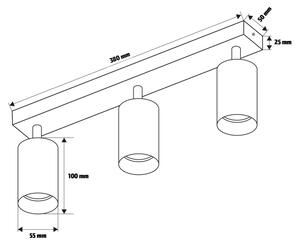 Brilagi - Koupelnové bodové svítidlo SELE 3xGU10/30W/230V IP44 bílá