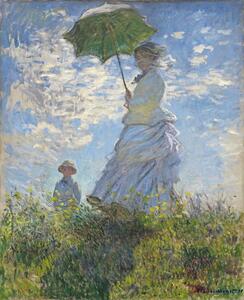 Claude Monet - Obrazová reprodukce Woman with a Parasol - Madame Monet and Her Son, (35 x 40 cm)