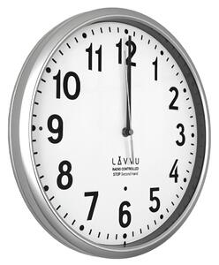 LAVVU Stříbrné nástěnné hodiny Accurate Metallic Silver řízené rádiovým signálem - 3 ROKY ZÁRUKA! LCR3010 (LAVVU Stříbrné hodiny Accurate Metallic Silver řízené rádiovým signálem - 3 ROKY ZÁRUKA! LCR3010)