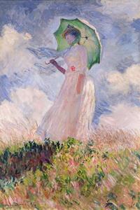 Claude Monet - Obrazová reprodukce Woman with Parasol turned to the Left, 1886, (26.7 x 40 cm)