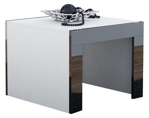 Konferenční stolek TESS 60 bílý / černý lesk