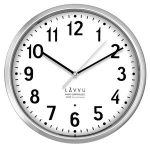 Továrna na čas LAVVU Stříbrné hodiny Accurate Metallic Silver řízené rádiovým signálem LCR3010