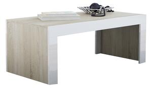 Konferenční stolek TESS 120 dub sonoma / bílý lesk