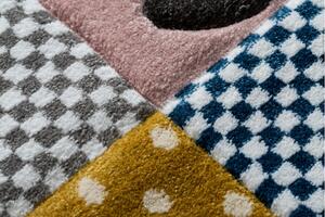 Makro Abra Kusový koberec PETIT ZOO krémový šedý Rozměr: 80x150 cm