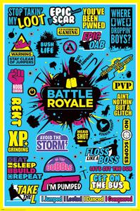 Plakát, Obraz - Battle Royale - Infographic