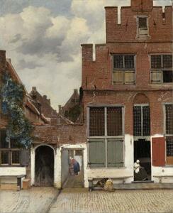 Jan (1632-75) Vermeer - Obrazová reprodukce View of Houses in Delft, known as 'The Little Street', (35 x 40 cm)