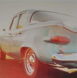 ART-STYLE Obrázek 18x18, vintage auto, rám sv. dub - červotoč