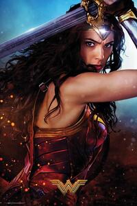 Plakát, Obraz - Wonder Woman - Defend, (61 x 91.5 cm)