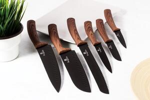 BERLINGERHAUS Sada nožů s magnetickým stojanem 6 ks Ebony Line Rosewood BH-2520