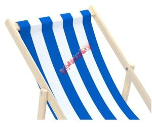 Dětské plážové lehátko Pruhy modro-bílé Blue-White Stripe small L - nosnost: 110 kg