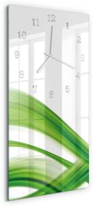 Skleněné hodiny vertikální Abstraktní vlna zsppb-30x60-00079520