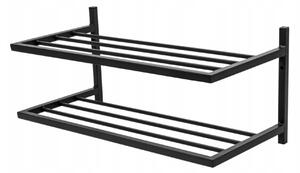 Botník s policemi Framado 90 x 31 x 33 cm černá